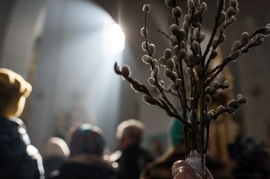 Palm Sunday celebrated in Russian cities