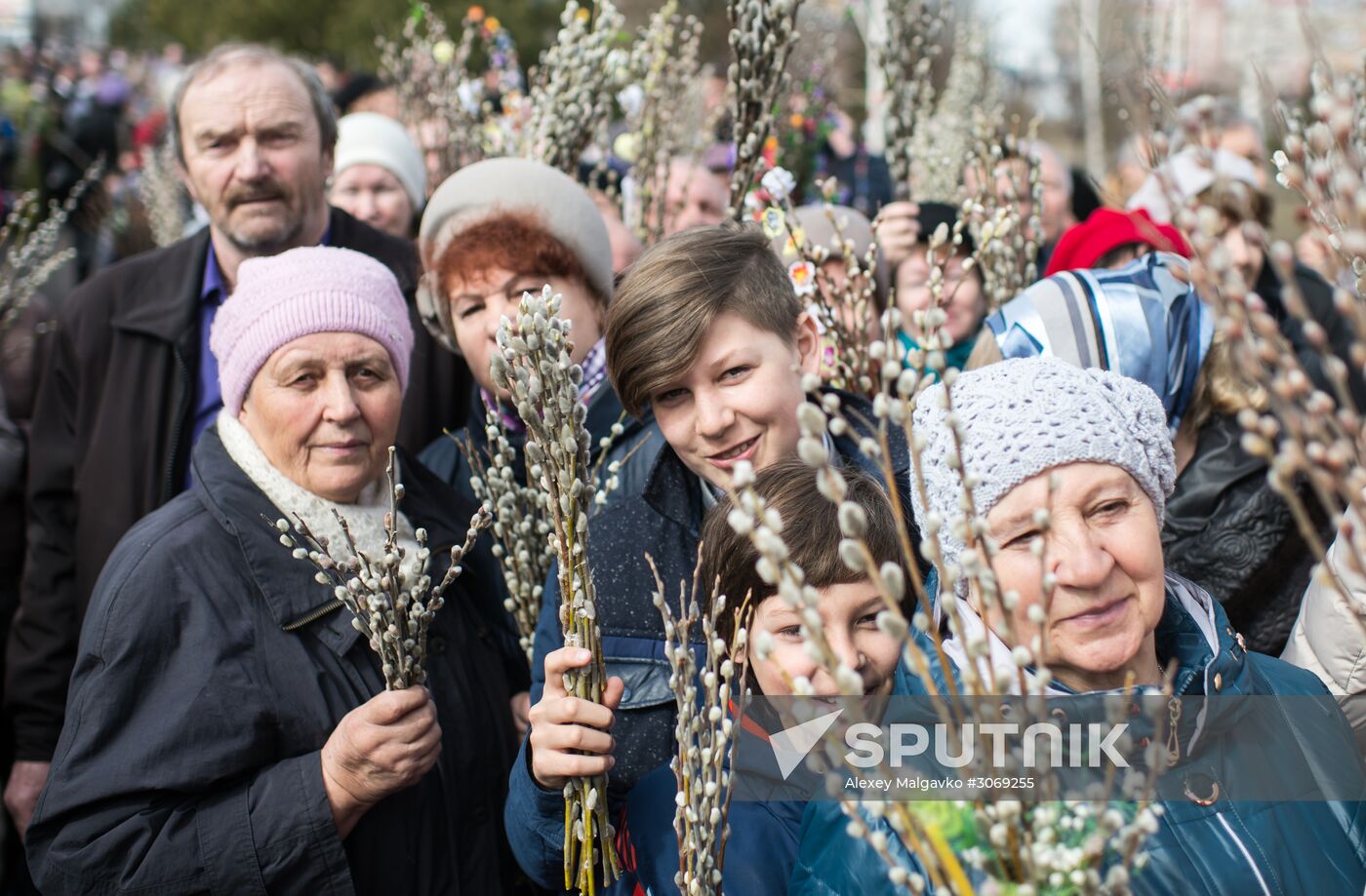 Palm Sunday celebrated in Russian cities