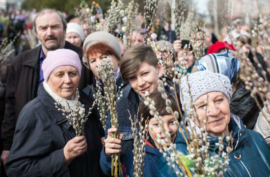 Palm Sunday celebrated in Russian cities