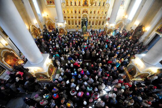 Palm Sunday celebrated in Russian cities