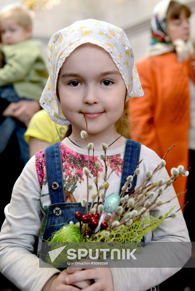 Palm Sunday celebrated in Russian cities