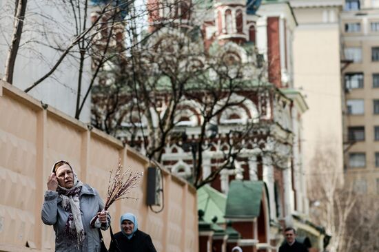 Palm Sunday celebrated in Russian cities