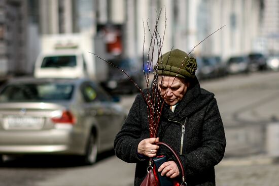 Palm Sunday celebrated in Russian cities