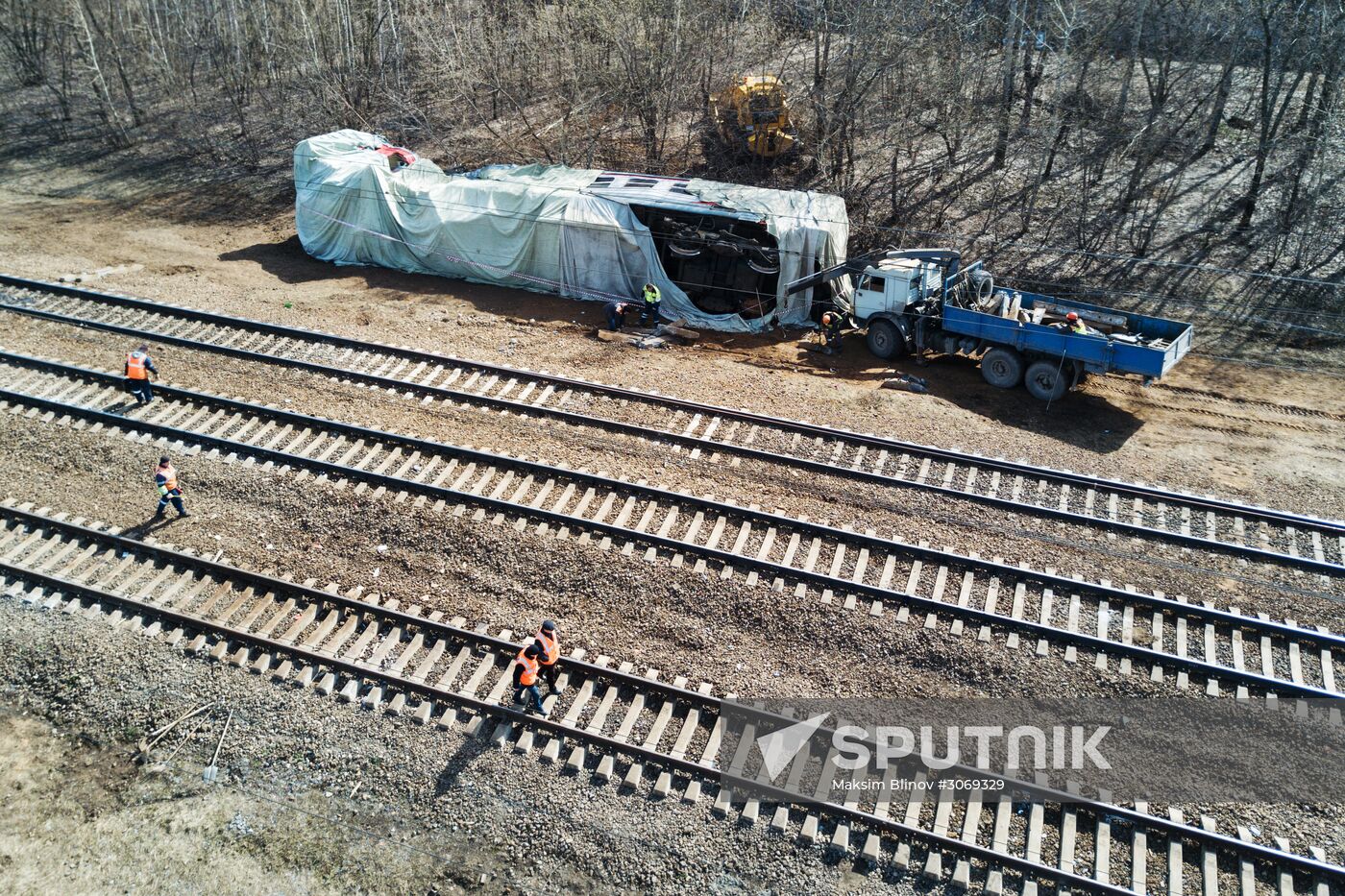 Two trains collide in the west of Moscow