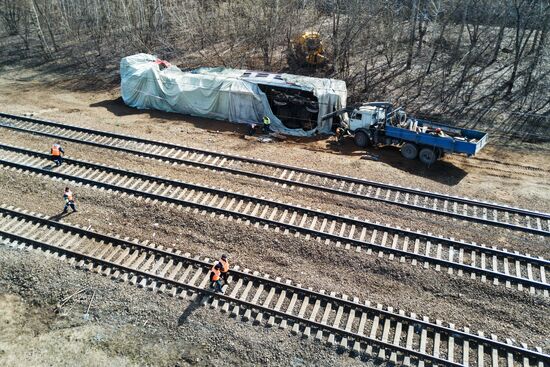 Two trains collide in the west of Moscow