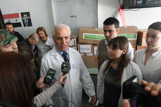 Humanitarian aid delivered to Syrian hospitals