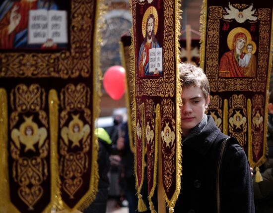 Palm Sunday celebrated in Russian cities