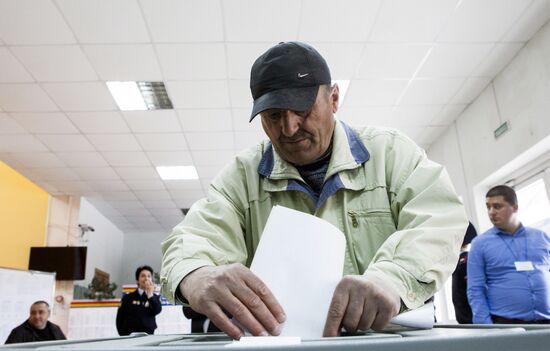 Presidential election and name change referendum in South Ossetia