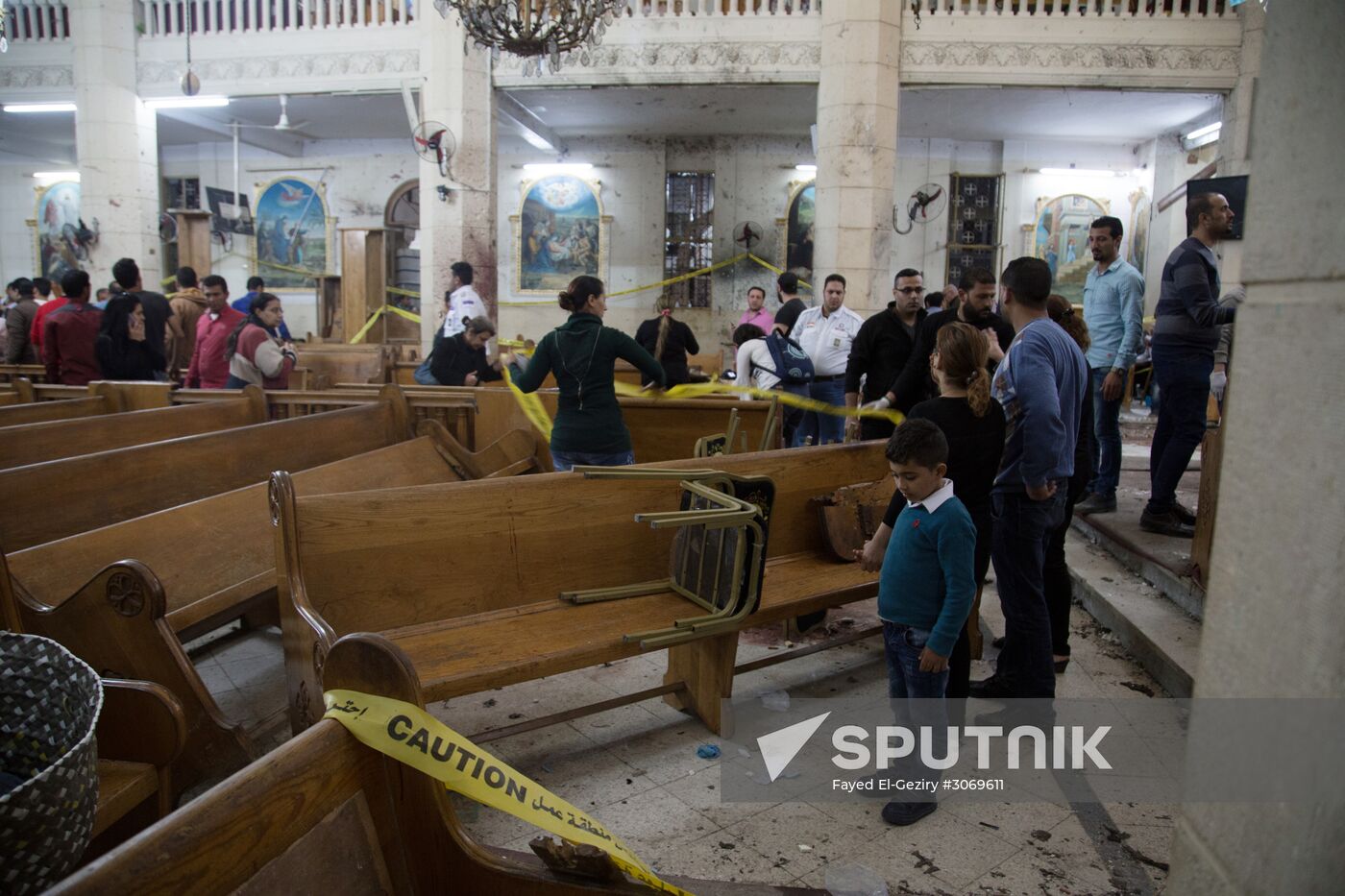 Explosion at St. George's Church in Tanta, Egypt