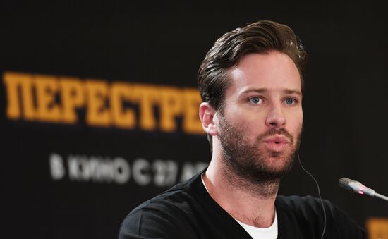News conference with Hollywood actor Armie Hammer