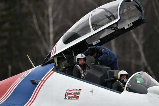 Rehearsal of Victory Day parade air show