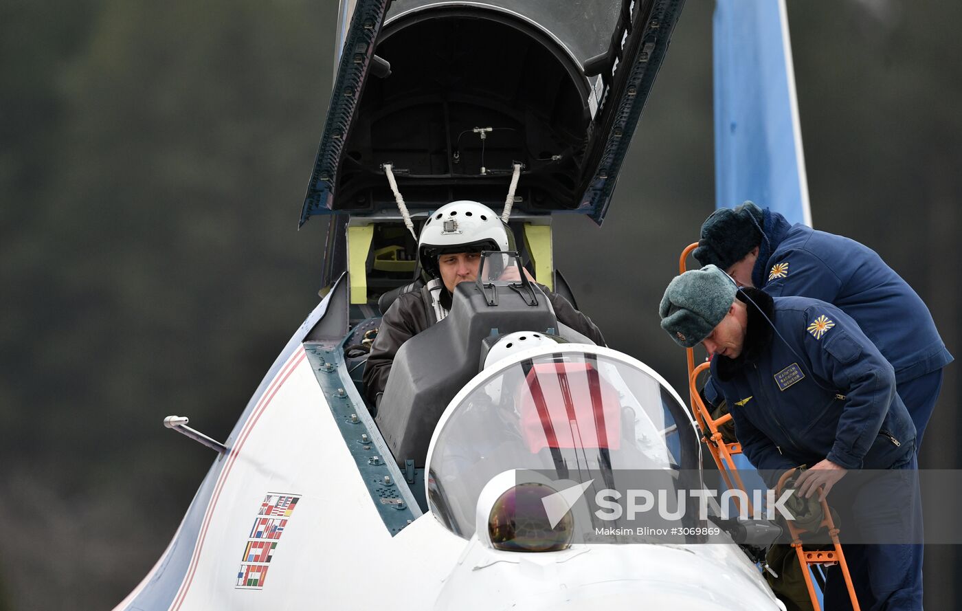 Rehearsal of Victory Day parade air show