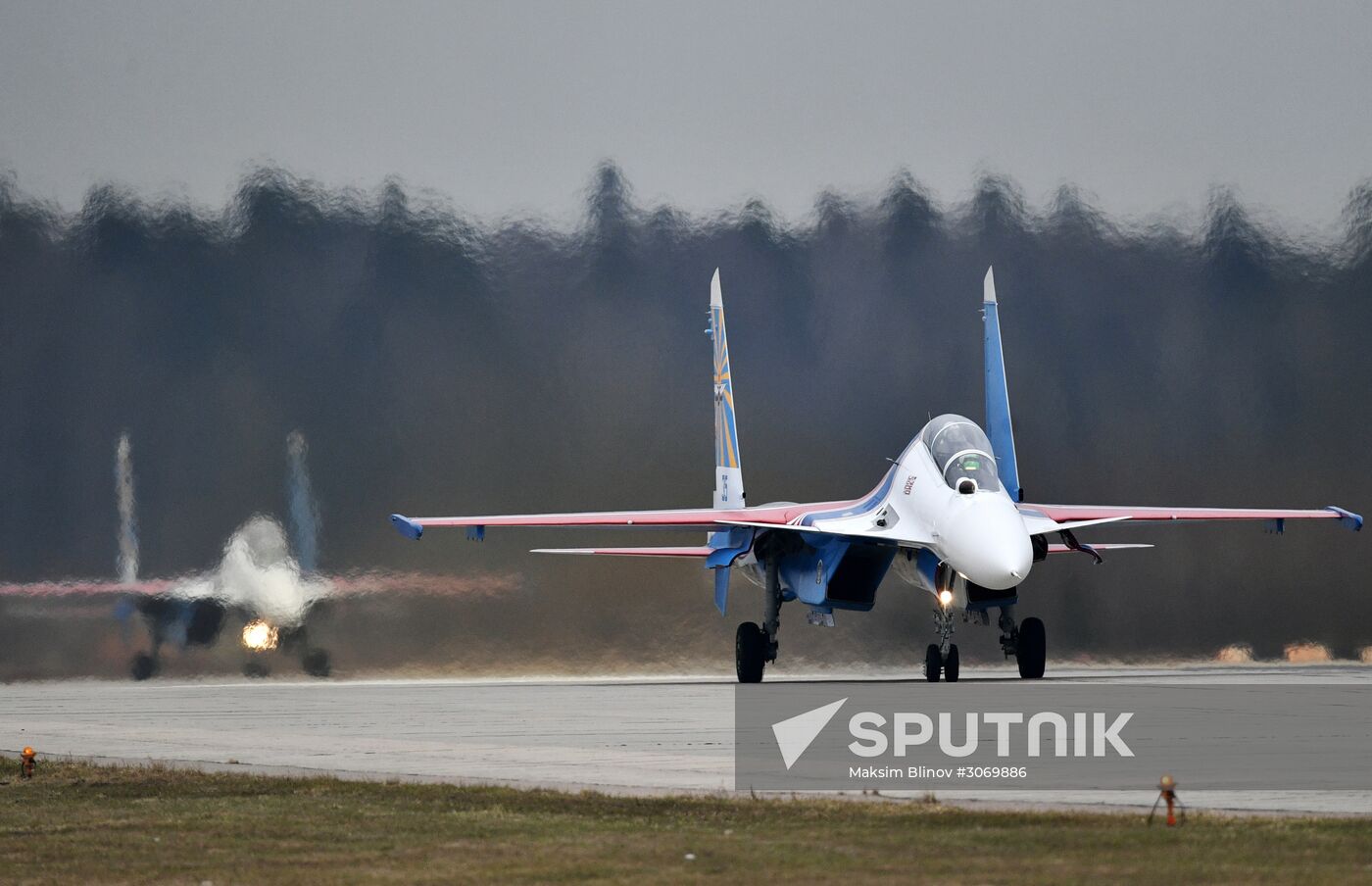 Rehearsal of Victory Day parade air show