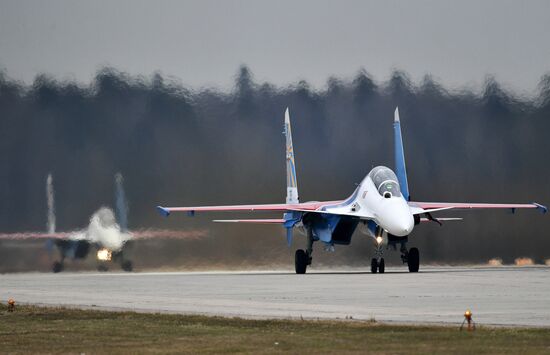 Rehearsal of Victory Day parade air show