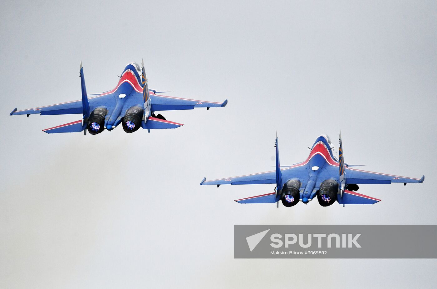 Rehearsal of Victory Day parade air show
