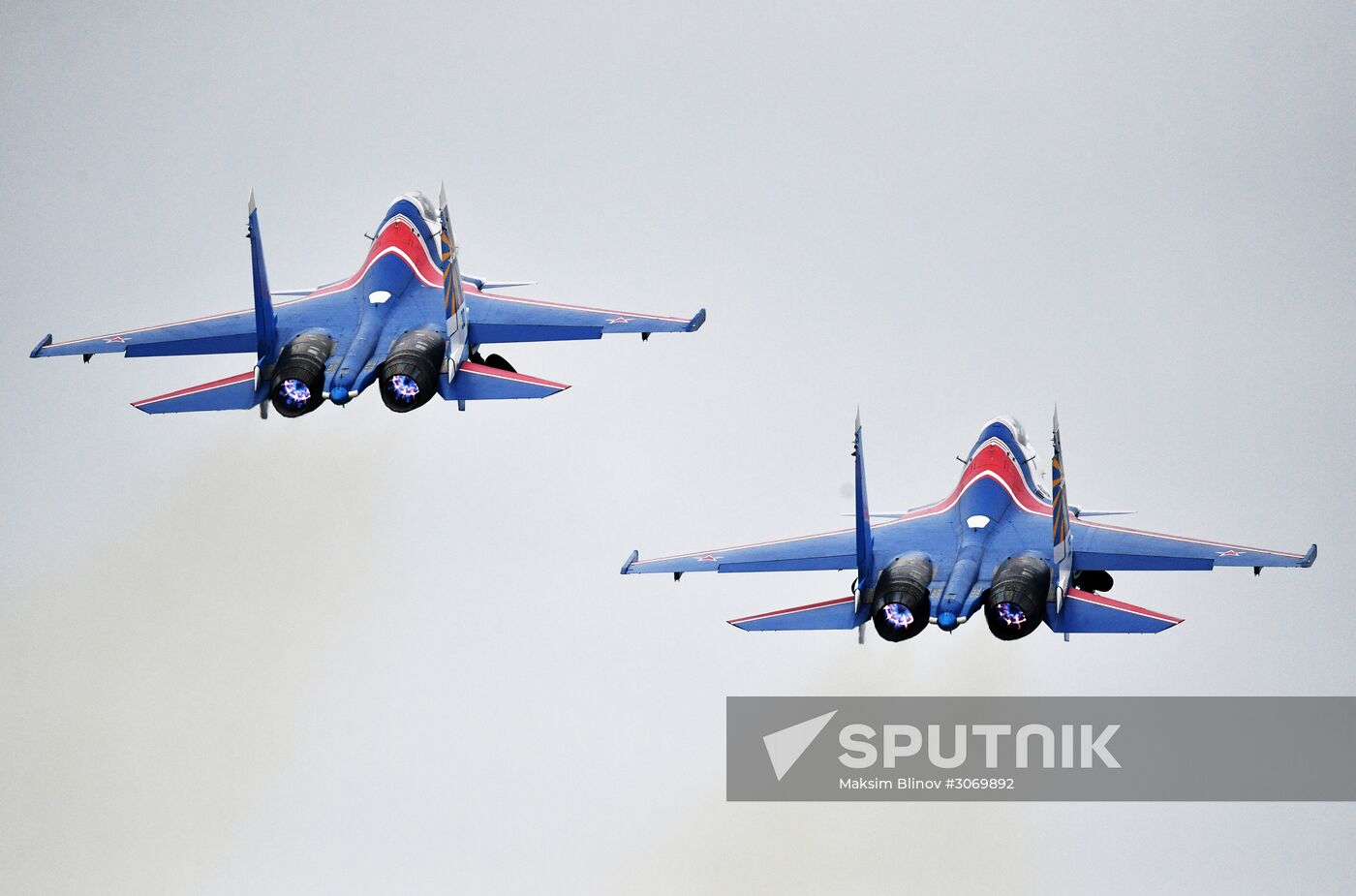 Rehearsal of Victory Day parade air show