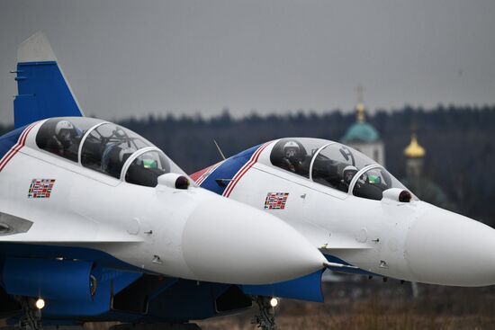 Rehearsal of Victory Day parade air show