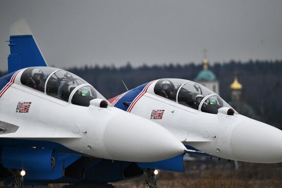 Rehearsal of Victory Day parade air show