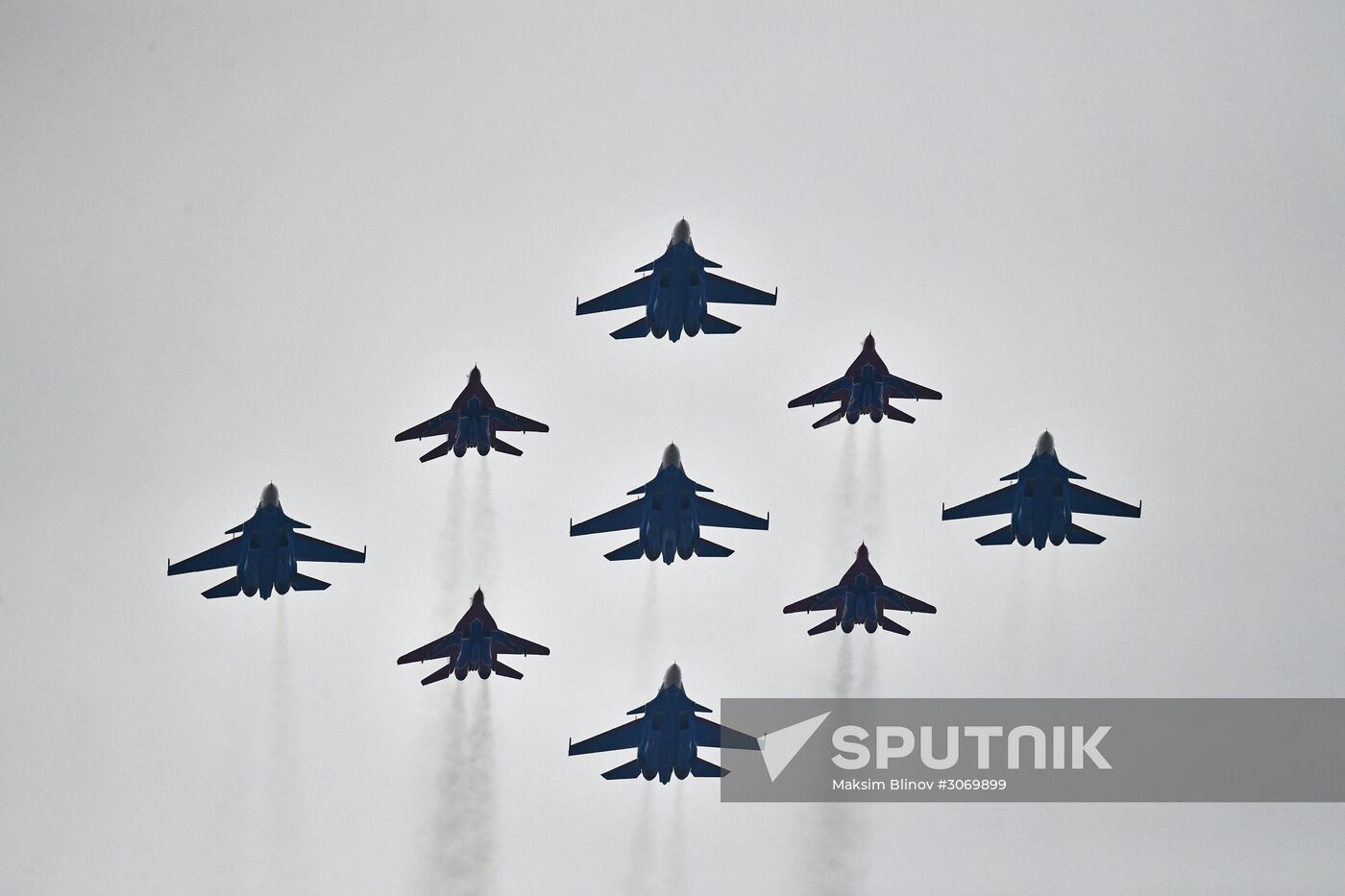 Rehearsal of Victory Day parade air show