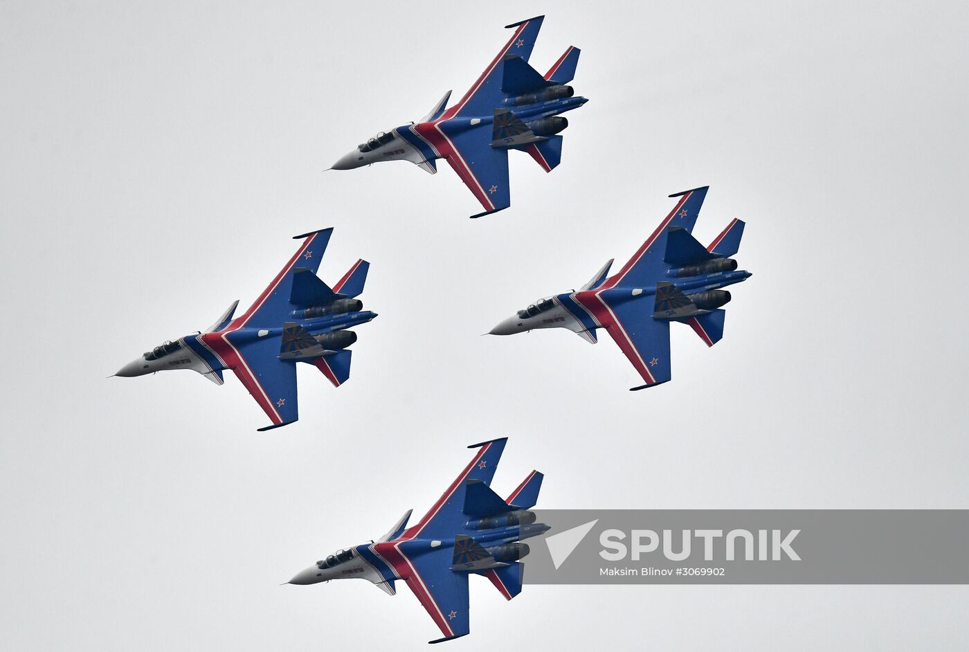 Rehearsal of Victory Day parade air show