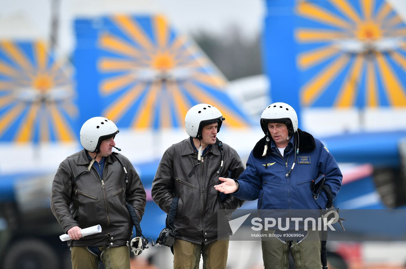 Rehearsal of Victory Day parade air show