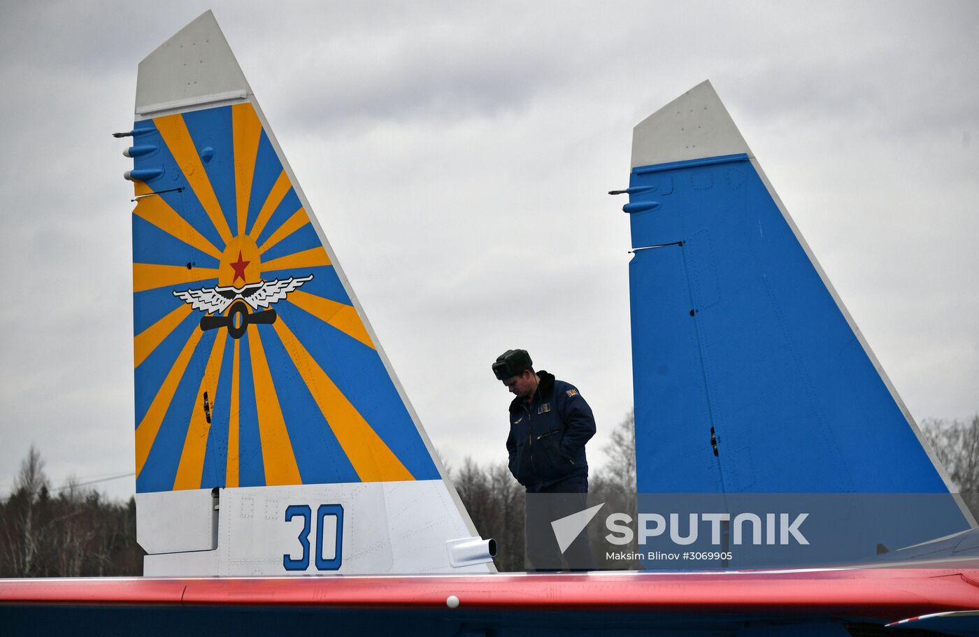 Rehearsal of Victory Day parade air show