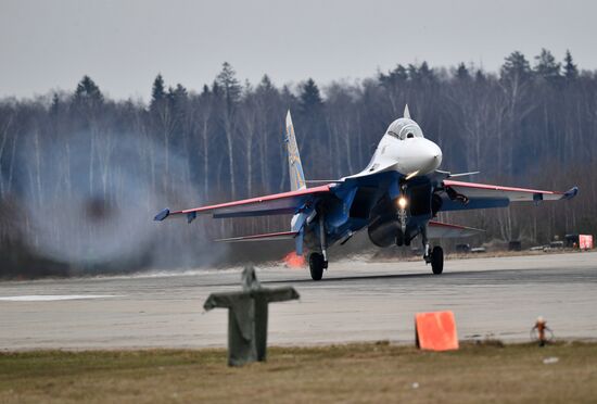 Rehearsal of Victory Day parade air show