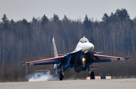 Rehearsal of Victory Day parade air show