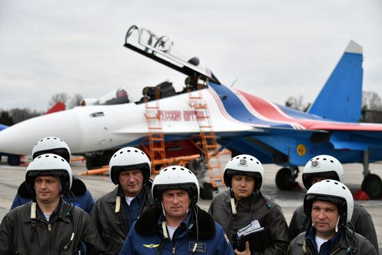 Rehearsal of aerial part of Victory Parade