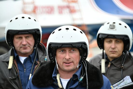 Rehearsal of aerial part of Victory Parade