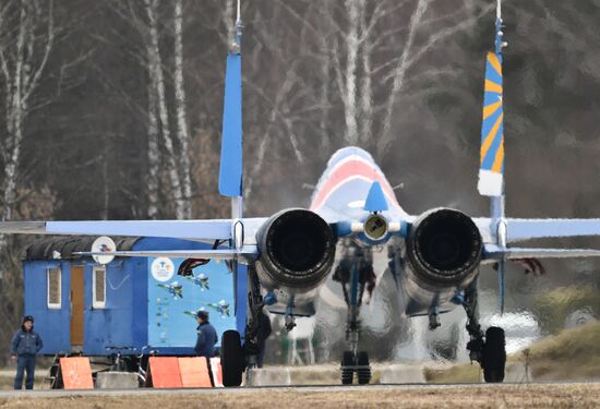 Rehearsal of aerial part of Victory Parade