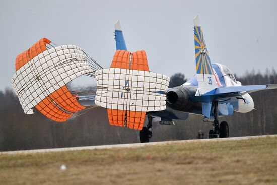 Rehearsal of aerial part of Victory Parade