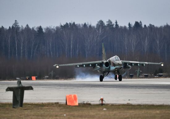 Rehearsal of aerial part of Victory Parade