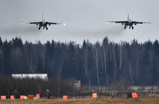 Rehearsal of aerial part of Victory Parade