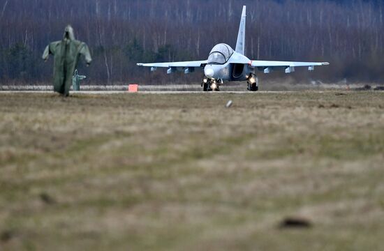 Rehearsal of aerial part of Victory Parade
