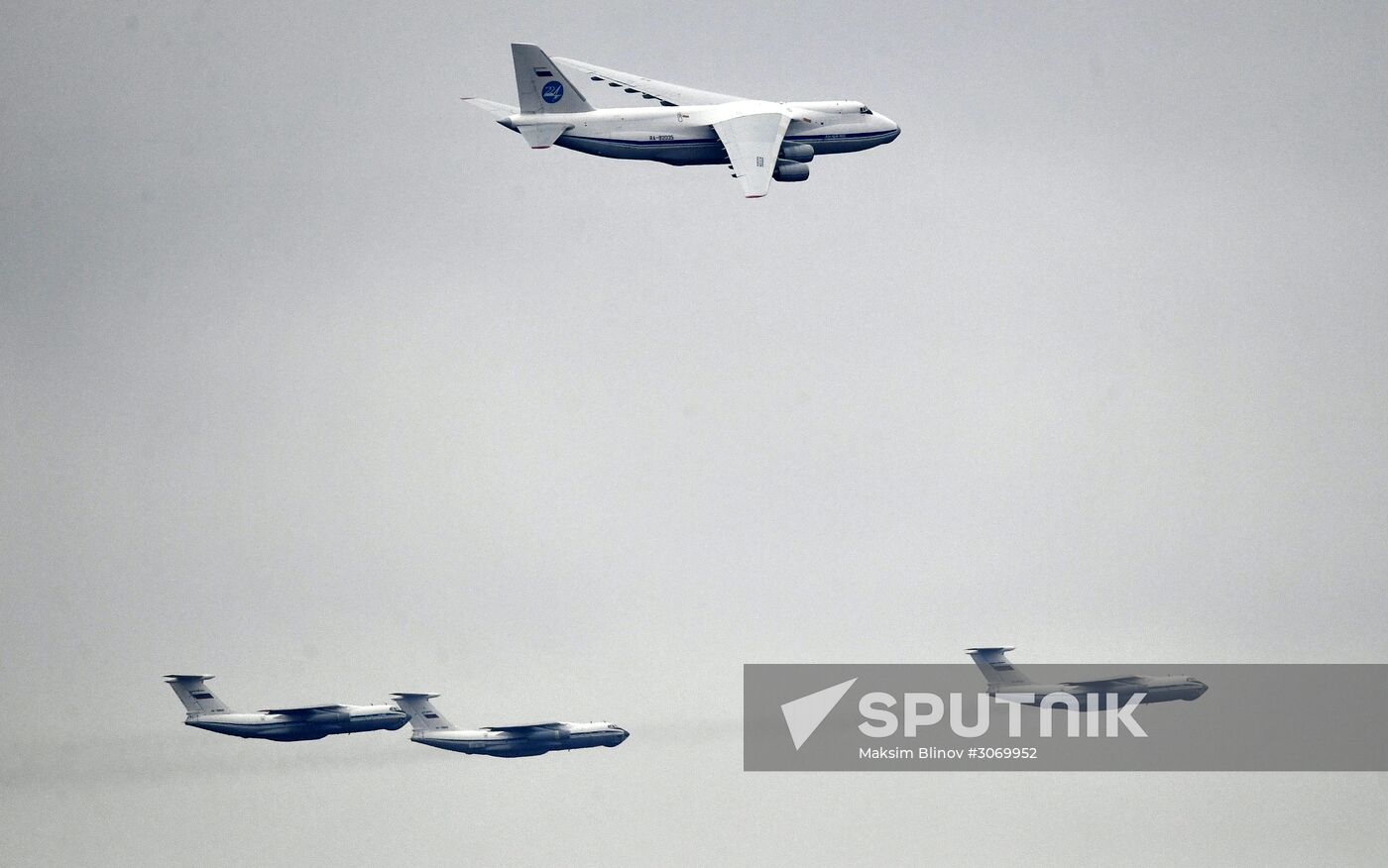 Rehearsal of aerial part of Victory Parade
