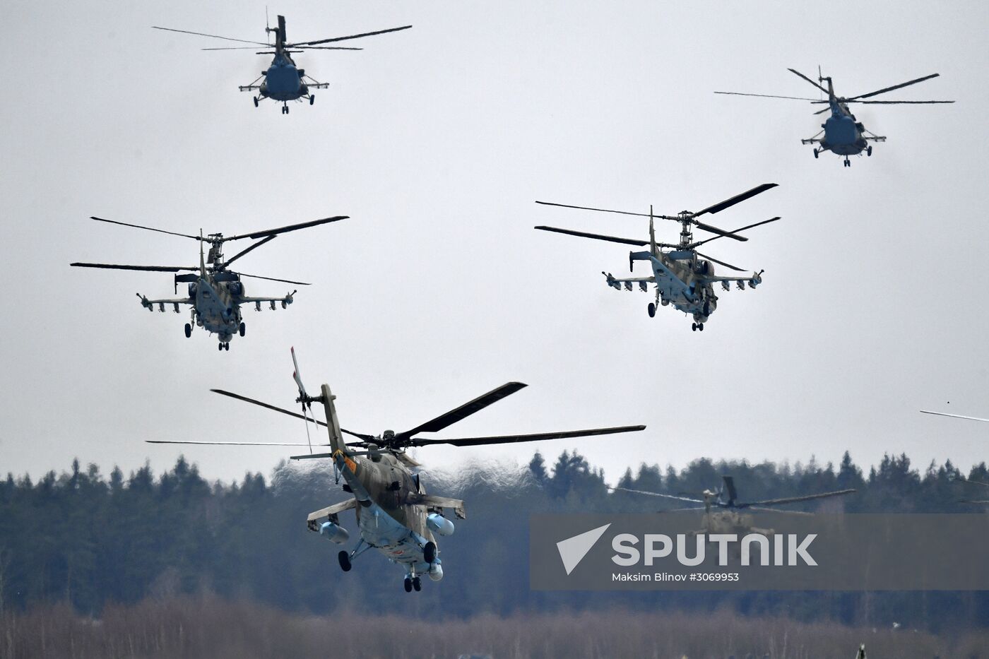 Rehearsal of aerial part of Victory Parade