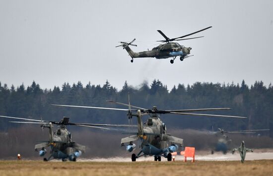 Rehearsal of aerial part of Victory Parade