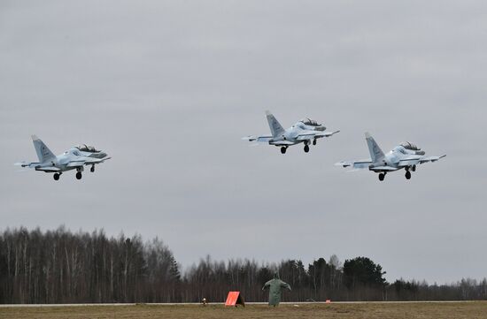 Rehearsal of aerial part of Victory Parade