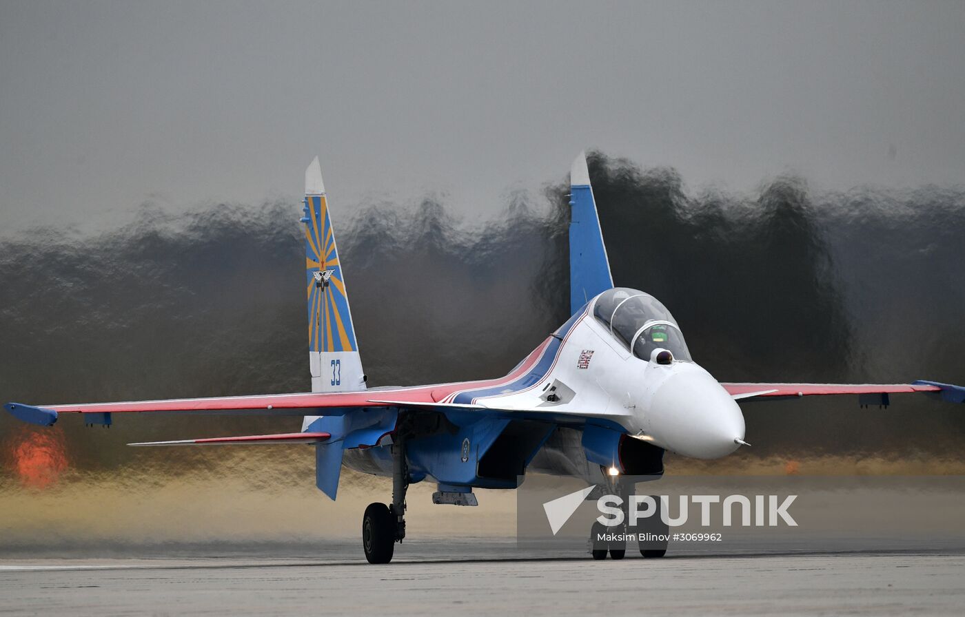 Rehearsal of aerial part of Victory Parade