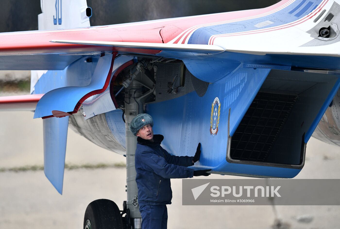 Rehearsal of aerial part of Victory Parade