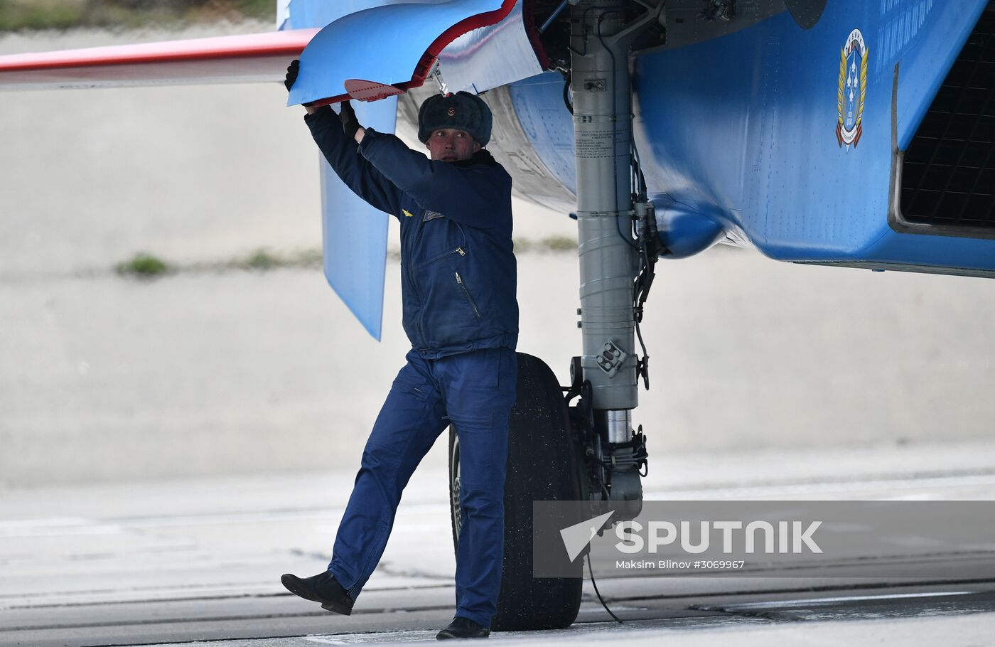 Rehearsal of aerial part of Victory Parade