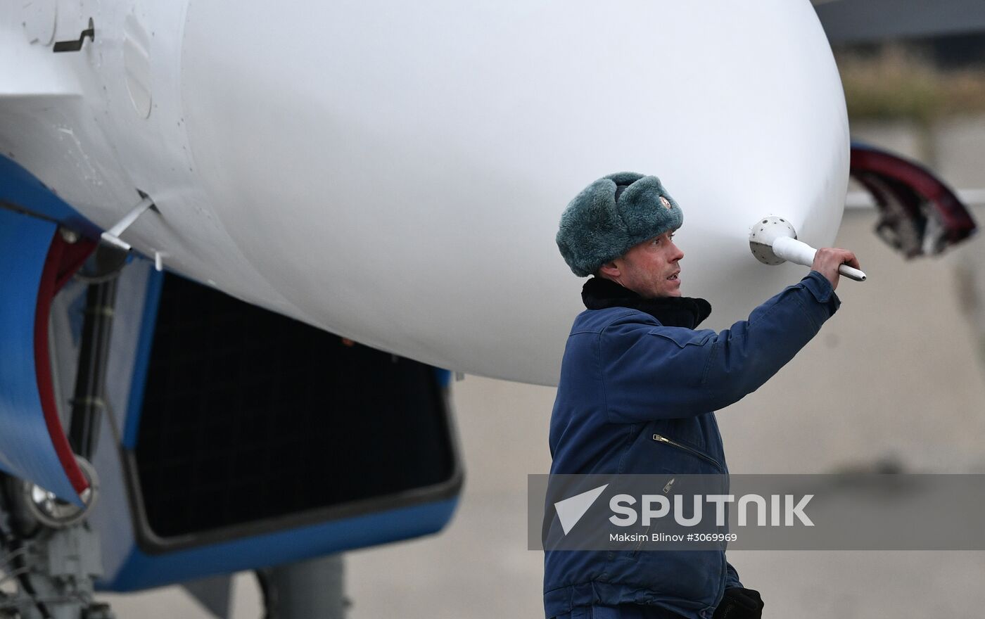 Rehearsal of aerial part of Victory Parade