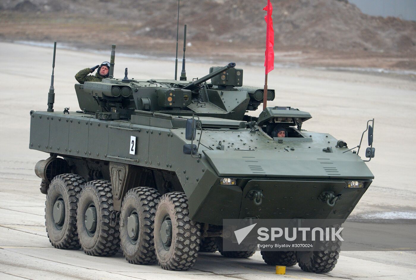 Joint Victory Day drills of combined parade unit, mechanized column and lineup of aircraft