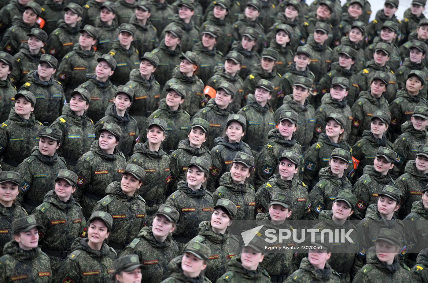 Joint Victory Day drills of combined parade unit, mechanized column and lineup of aircraft