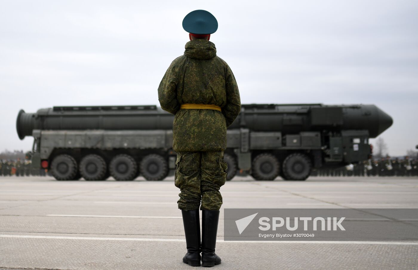 Joint Victory Day drills of combined parade unit, mechanized column and lineup of aircraft