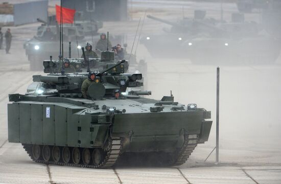 Rehearsal of aerial part of Victory Parade