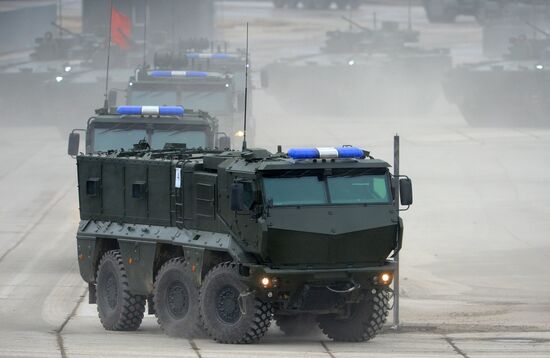 Rehearsal of aerial part of Victory Parade