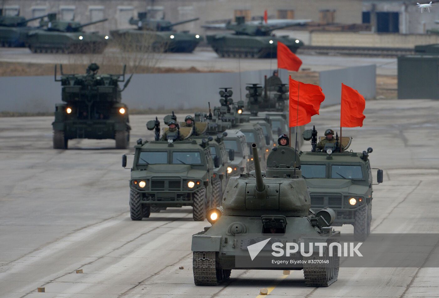 Rehearsal of aerial part of Victory Parade