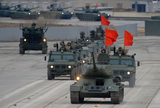 Rehearsal of aerial part of Victory Parade